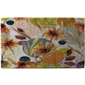 Benjamin Tate Design Autumn Flowers Soft Bath Towel in Orange Orange Benjamin Tate Design Autumn Flowers Soft Bath Towel in Orange Orange
