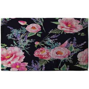Benjamin Tate Design Watercolour Painting Of Flowers Soft Bath Towel in Blue Blue Benjamin Tate Design Watercolour Painting Of Flowers Soft Bath Towel in Blue Blue