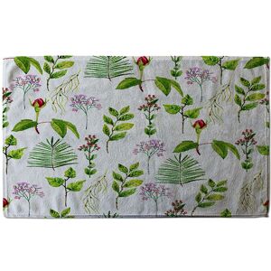 Benjamin Tate Design Selection Of Leaves & Flowers Soft Bath Towel in Green Green Benjamin Tate Design Selection Of Leaves & Flowers Soft Bath Towel in Green Green