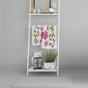 Benjamin Tate Design Roses & Leaves Soft Bath Towel in Blue Blue Benjamin Tate Design Roses & Leaves Soft Bath Towel in Blue Blue