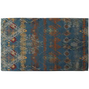 Benjamin Tate Design Ethnic Boho Distressed Pattern Soft Bath Towel in White White Benjamin Tate Design Ethnic Boho Distressed Pattern Soft Bath Towel in White White