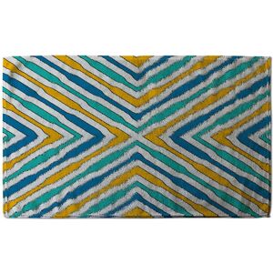 Benjamin Tate Design Ethnic Geometric Figures Soft Bath Towel in White White Benjamin Tate Design Ethnic Geometric Figures Soft Bath Towel in White White