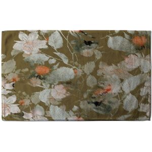 Benjamin Tate Design Imprint Fantastic Paint Bouquet Soft Bath Towel in White White Benjamin Tate Design Imprint Fantastic Paint Bouquet Soft Bath Towel in White White