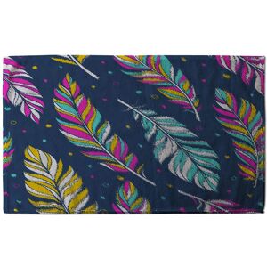 Benjamin Tate Design Retro Color Feathers Soft Bath Towel in Green Green Benjamin Tate Design Retro Color Feathers Soft Bath Towel in Green Green