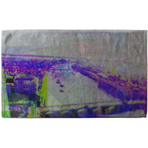 Benjamin Tate Design London Eye View Soft Bath Towel in Green Green Benjamin Tate Design London Eye View Soft Bath Towel in Green Green