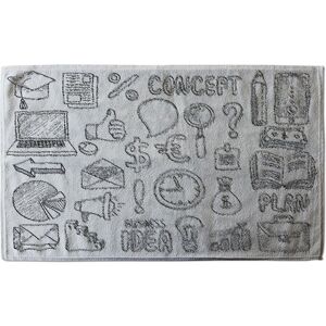 Benjamin Tate Design Business Doodles Soft Bath Towel in Green Green Benjamin Tate Design Business Doodles Soft Bath Towel in Green Green