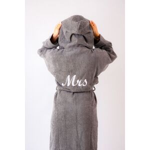 Lulabay Women's Personalised MRS Terry Towelling Robe in Silver Size: Medium/Large Silver M/L Lulabay Women's Personalised MRS Terry Towelling Robe in Silver Size: Medium/Large Silver M/L