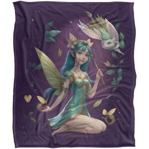 JQ Licensing James Piazza Fairy With Blue Hair Silky Touch Super Soft Throw Blanket 152 X 127 cm in White White 152 X 127 cm JQ Licensing James Piazza Fairy With Blue Hair Silky Touch Super Soft Throw Blanket 152 X 127 cm in White White 152 X 127 cm