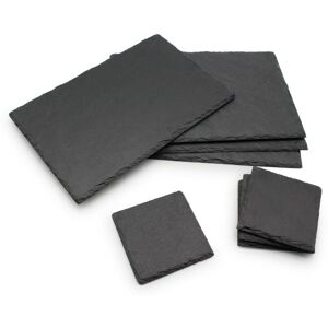 Van Gogh Placemats & Coasters Set Slate Board Dining Table Set in Grey Grey Van Gogh Placemats & Coasters Set Slate Board Dining Table Set in Grey Grey