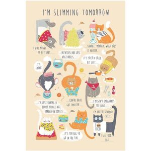 Ulster Weavers 'Im Slimming Tomorrow' Food & Drink Print 100% Cotton Tea Towel in Orange Orange Ulster Weavers 'Im Slimming Tomorrow' Food & Drink Print 100% Cotton Tea Towel in Orange Orange