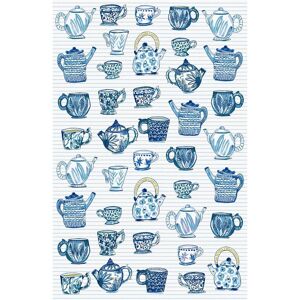 Ulster Weavers 'Tea Cups' Food & Drink Print 100% Cotton Tea Towel in Blue Blue Ulster Weavers 'Tea Cups' Food & Drink Print 100% Cotton Tea Towel in Blue Blue