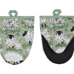 Ulster Weavers 'Woolly Sheep' Animal Print Pair of Micro Mitts in Green Green Ulster Weavers 'Woolly Sheep' Animal Print Pair of Micro Mitts in Green Green