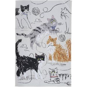 Ulster Weavers 'Feline Friends' Animal Print 100% Cotton Tea Towel in Grey Grey Ulster Weavers 'Feline Friends' Animal Print 100% Cotton Tea Towel in Grey Grey