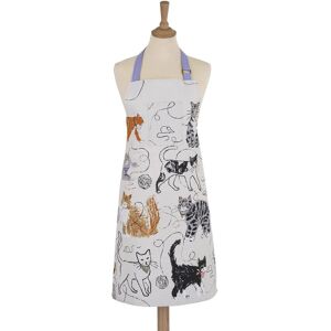 Ulster Weavers 'Feline Friends' Animal Print 100% Cotton Apron in Grey Grey Ulster Weavers 'Feline Friends' Animal Print 100% Cotton Apron in Grey Grey