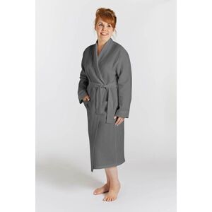 Lazy Linen Women's 'Pure Washed Linen' Bathrobe in Charcoal Size: 12-14 Charcoal 12-14 Lazy Linen Women's 'Pure Washed Linen' Bathrobe in Charcoal Size: 12-14 Charcoal 12-14