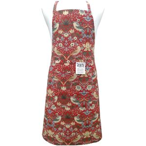 Le Chateau Textiles William Morris Red Strawberry Thief Fabric Apron - Apron Le Chateau Textiles William Morris Red Strawberry Thief Fabric Apron - Apron