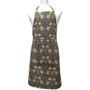 Le Chateau Textiles William Morris Pimpernel Fabric Apron in Charcoal Charcoal Le Chateau Textiles William Morris Pimpernel Fabric Apron in Charcoal Charcoal