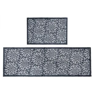 JVL Mega Doormat & Runner - Flowers in Blue Size: 150 cm x 100 cm Blue 150 cm x 100 cm JVL Mega Doormat & Runner - Flowers in Blue Size: 150 cm x 100 cm Blue 150 cm x 100 cm
