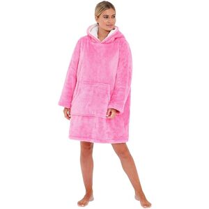 Just Essentials Pink Shaggy Oversized Sherpa Fleece Hooded Blanket Wearable Throw in Bright Pink Bright Pink One Size Just Essentials Pink Shaggy Oversized Sherpa Fleece Hooded Blanket Wearable Throw in Bright Pink Bright Pink One Size