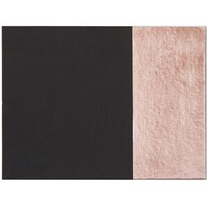 Orsina Set Of Four Dipped Black & Rose Gold Placemats, Contemporary Heat Resistant Dining Mats Black Orsina Set Of Four Dipped Black & Rose Gold Placemats, Contemporary Heat Resistant Dining Mats Black