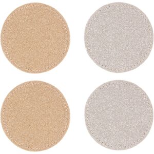 Orsina Reversible Glitter Place Settings Reversible Gold & Silver Glitter Coasters Multicolor Orsina Reversible Glitter Place Settings Reversible Gold & Silver Glitter Coasters Multicolor