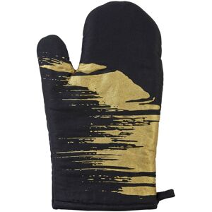 Orsina Single Oven Glove, Striking Geometric Print With Quilted Heat Protection, Ensures Safe Grip On Hot Pots in Black Black Orsina Single Oven Glove, Striking Geometric Print With Quilted Heat Protection, Ensures Safe Grip On Hot Pots in Black Black