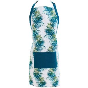 Orsina Winter Palm Apron, Tropical-Inspired Palm Leaf Print With Adjustable Neck Strap, Shields Clothing From in Blue Blue Orsina Winter Palm Apron, Tropical-Inspired Palm Leaf Print With Adjustable Neck Strap, Shields Clothing From in Blue Blue