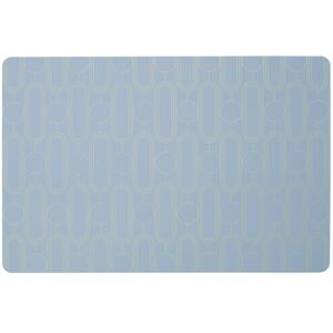 Orsina Set Of Four Blue Placemats, Contemporary Heat Resistant Dining Mats, Stylish Stainless Steel Foil Accent Blue Orsina Set Of Four Blue Placemats, Contemporary Heat Resistant Dining Mats, Stylish Stainless Steel Foil Accent Blue