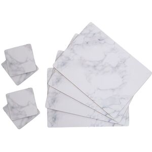 Orsina Stylish 8Pc Cork Placemats & Coasters, Practical Design Placemats, Heat Resistant Placemats & Coasters in White White Orsina Stylish 8Pc Cork Placemats & Coasters, Practical Design Placemats, Heat Resistant Placemats & Coasters in White White