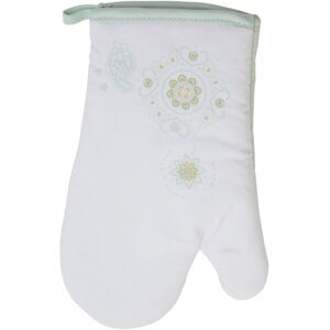 Orsina Spiral Single Oven Glove, Heat-Resistant Quilted Fabric With Elegant Paisley Pattern, Protects Hands in White White Orsina Spiral Single Oven Glove, Heat-Resistant Quilted Fabric With Elegant Paisley Pattern, Protects Hands in White White