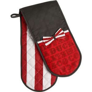 Orsina Double Oven Glove, Colourful Quilted Design With Heat-Resistant Padding, Protects Both Hands When Handling in Red Red Orsina Double Oven Glove, Colourful Quilted Design With Heat-Resistant Padding, Protects Both Hands When Handling in Red Red
