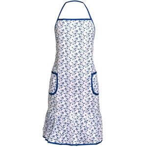 Orsina Blue Rose Apron, Classic Blue Floral Pattern With Adjustable Neck Strap, Protects Clothes During Cooking Blue Orsina Blue Rose Apron, Classic Blue Floral Pattern With Adjustable Neck Strap, Protects Clothes During Cooking Blue