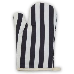 Orsina Single Oven Glove, Quilted Heat-Resistant Fabric With Classic Stripe Design, Comfortable Grip For Handling in White White Orsina Single Oven Glove, Quilted Heat-Resistant Fabric With Classic Stripe Design, Comfortable Grip For Handling in White White