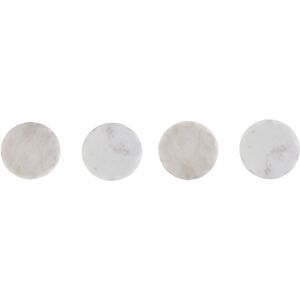 Orsina Set Of Four White Marble Rustic Edge Coasters, Durable Natural Stone Coasters For Home White Orsina Set Of Four White Marble Rustic Edge Coasters, Durable Natural Stone Coasters For Home White