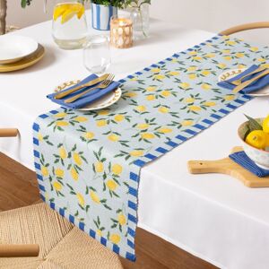 Furn Lemons Indoor/Outdoor Table Runner in Blue Size: Small Blue Small Furn Lemons Indoor/Outdoor Table Runner in Blue Size: Small Blue Small