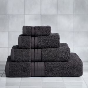 Brentfords - 4 Pack - Charcoal - 100% Cotton Bath Towel Brentfords - 4 Pack - Charcoal - 100% Cotton Bath Towel