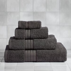OHS 10 Pack of 100% Cotton Bath Sheet Bathroom Towel in Charcoal Charcoal Bath Sheet OHS 10 Pack of 100% Cotton Bath Sheet Bathroom Towel in Charcoal Charcoal Bath Sheet