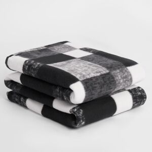 OHS Tartan Check Fleece Throw Winter Warm Soft Blanket in Black Size: 120 cm x 150 cm Black 120 cm x 150 cm OHS Tartan Check Fleece Throw Winter Warm Soft Blanket in Black Size: 120 cm x 150 cm Black 120 cm x 150 cm