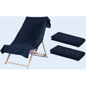OHS 2 x Plain Microfiber Quick Dry Bath Beach Towel in Navy Navy OHS 2 x Plain Microfiber Quick Dry Bath Beach Towel in Navy Navy