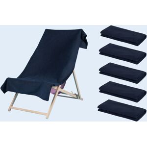 OHS 5 x Plain Microfiber Quick Dry Bath Beach Towel in Navy Navy OHS 5 x Plain Microfiber Quick Dry Bath Beach Towel in Navy Navy