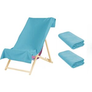 OHS 2 x Plain Microfiber Quick Dry Bath Beach Towel in Bright Blue Bright Blue OHS 2 x Plain Microfiber Quick Dry Bath Beach Towel in Bright Blue Bright Blue