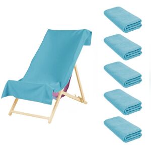 OHS 5 x Plain Microfiber Quick Dry Bath Beach Towel in Bright Blue Bright Blue OHS 5 x Plain Microfiber Quick Dry Bath Beach Towel in Bright Blue Bright Blue