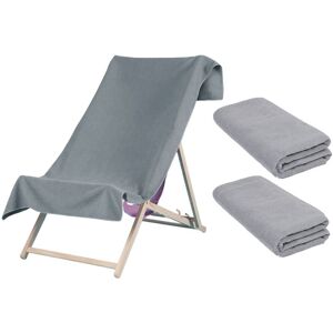 OHS 2 x Plain Microfiber Quick Dry Bath Beach Towel in Charcoal Charcoal OHS 2 x Plain Microfiber Quick Dry Bath Beach Towel in Charcoal Charcoal