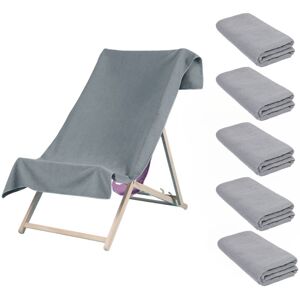 OHS 5 x Plain Microfiber Quick Dry Bath Beach Towel in Charcoal Charcoal OHS 5 x Plain Microfiber Quick Dry Bath Beach Towel in Charcoal Charcoal
