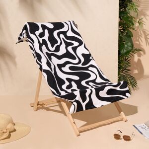 OHS Swirl Large Towel Bath Quick Dry Summer Travel Microfibre Absorbent in Black Black OHS Swirl Large Towel Bath Quick Dry Summer Travel Microfibre Absorbent in Black Black