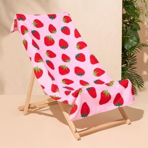 OHS Strawberry Towel Bath Quick Dry Summer Travel Microfibre Absorbent in Pink Pink OHS Strawberry Towel Bath Quick Dry Summer Travel Microfibre Absorbent in Pink Pink