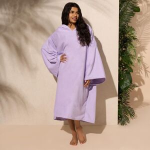 OHS Women's Poncho Oversized Hooded Towel Bath Beach Robe in Purple Purple One Size OHS Women's Poncho Oversized Hooded Towel Bath Beach Robe in Purple Purple One Size