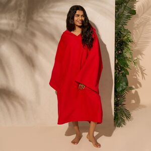 OHS Women's Poncho Oversized Hooded Towel Bath Beach Robe in Red Red One Size OHS Women's Poncho Oversized Hooded Towel Bath Beach Robe in Red Red One Size