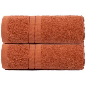 OHS 2 Pack of 100% Cotton Bathroom Hand Towel in Burnt Orange Burnt Orange OHS 2 Pack of 100% Cotton Bathroom Hand Towel in Burnt Orange Burnt Orange