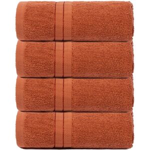 OHS 4 Pack of 100% Cotton Bathroom Hand Towel in Burnt Orange Burnt Orange OHS 4 Pack of 100% Cotton Bathroom Hand Towel in Burnt Orange Burnt Orange